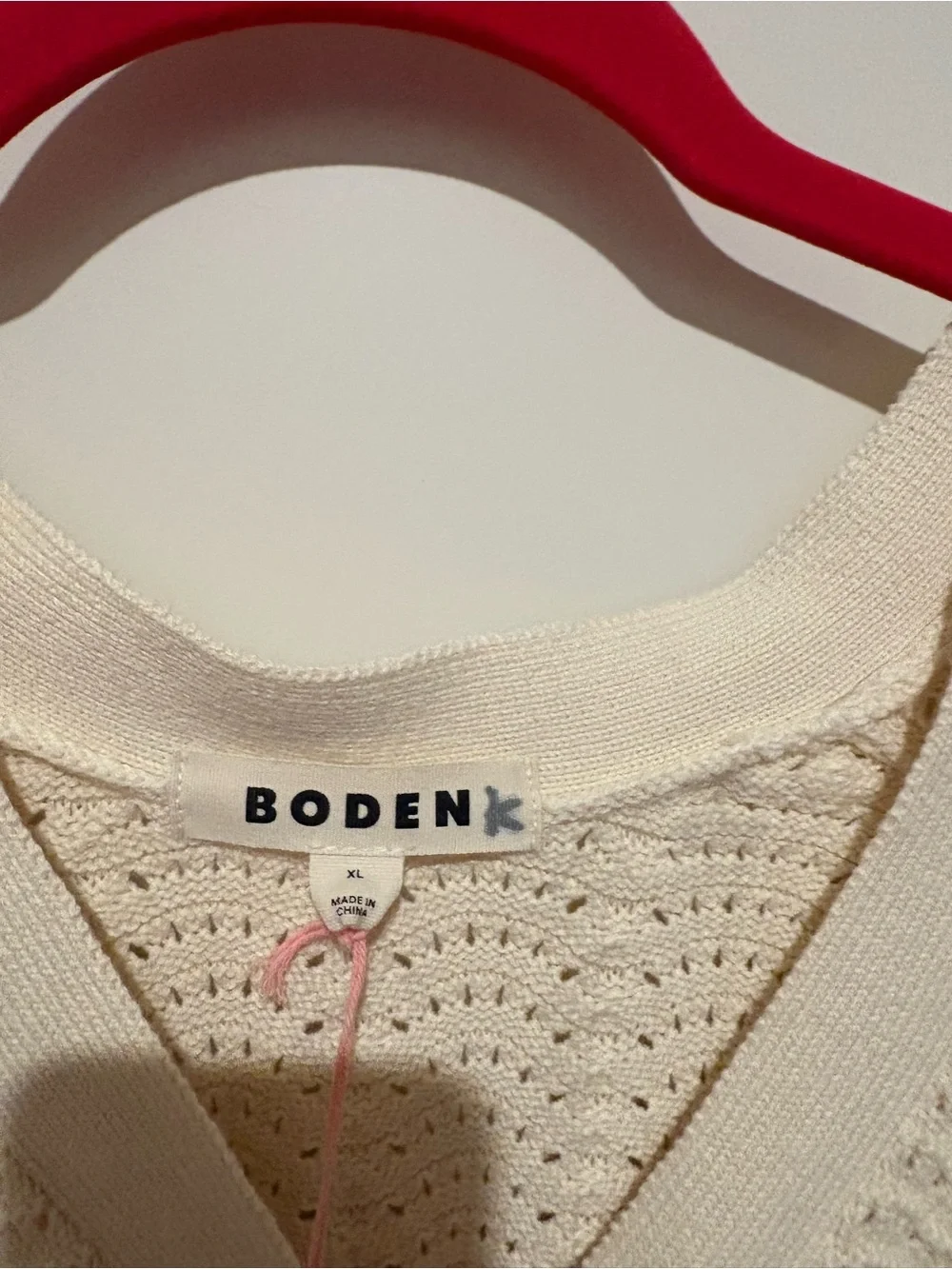Boden Relaxed Cotton Stitch Cardigan
Ivory, Embroidery XL NWT - Picture 8 of 8
